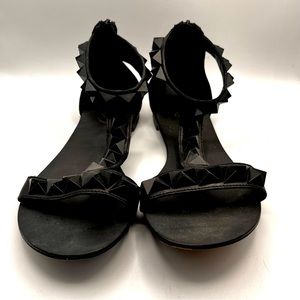 ASH BLACK LEATHER SANDALS